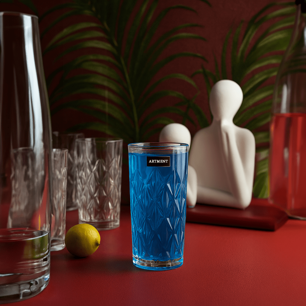 Elevated Etched Highball Glass - The Artment