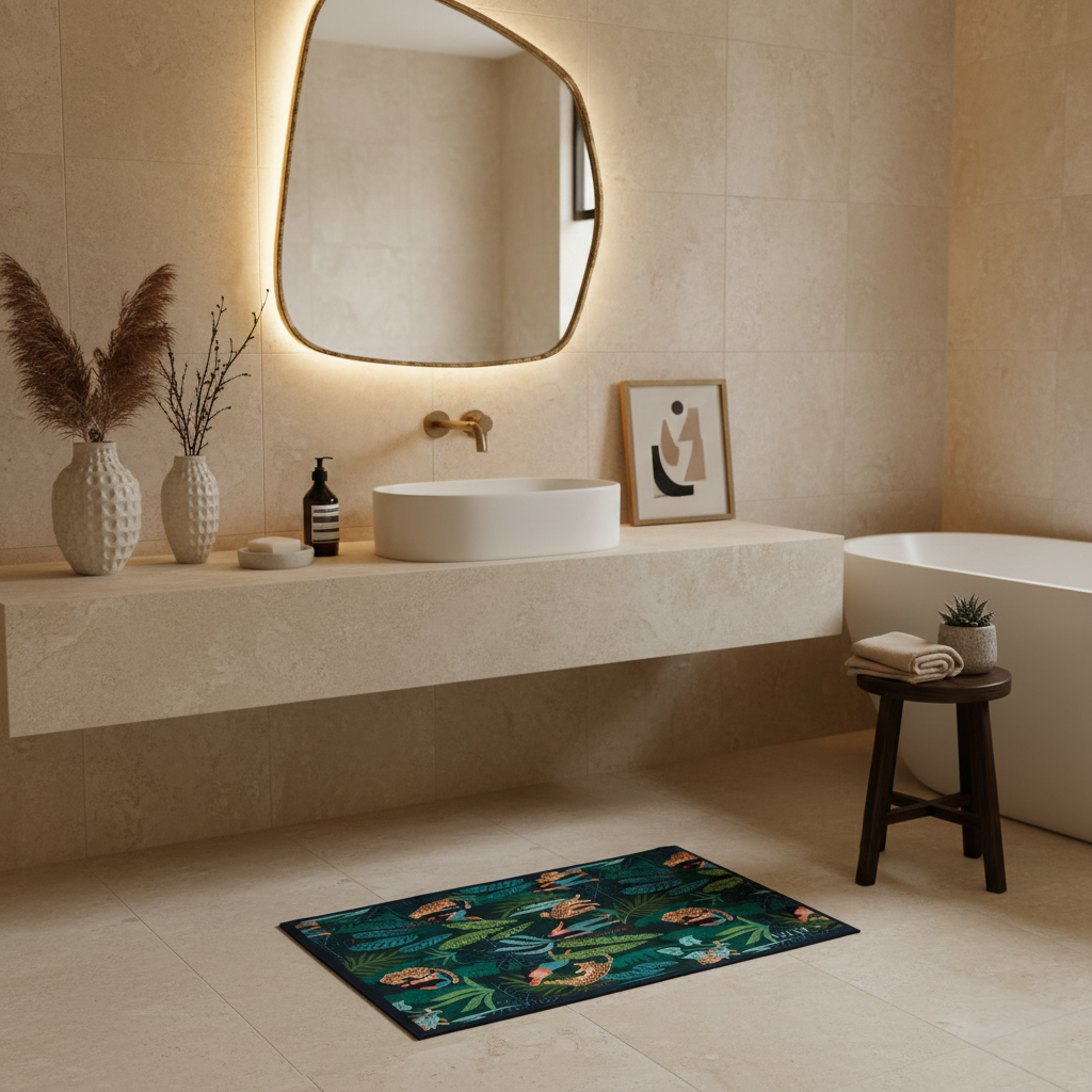 Paradise Bloom Diatomaceous Earth Bath Mat