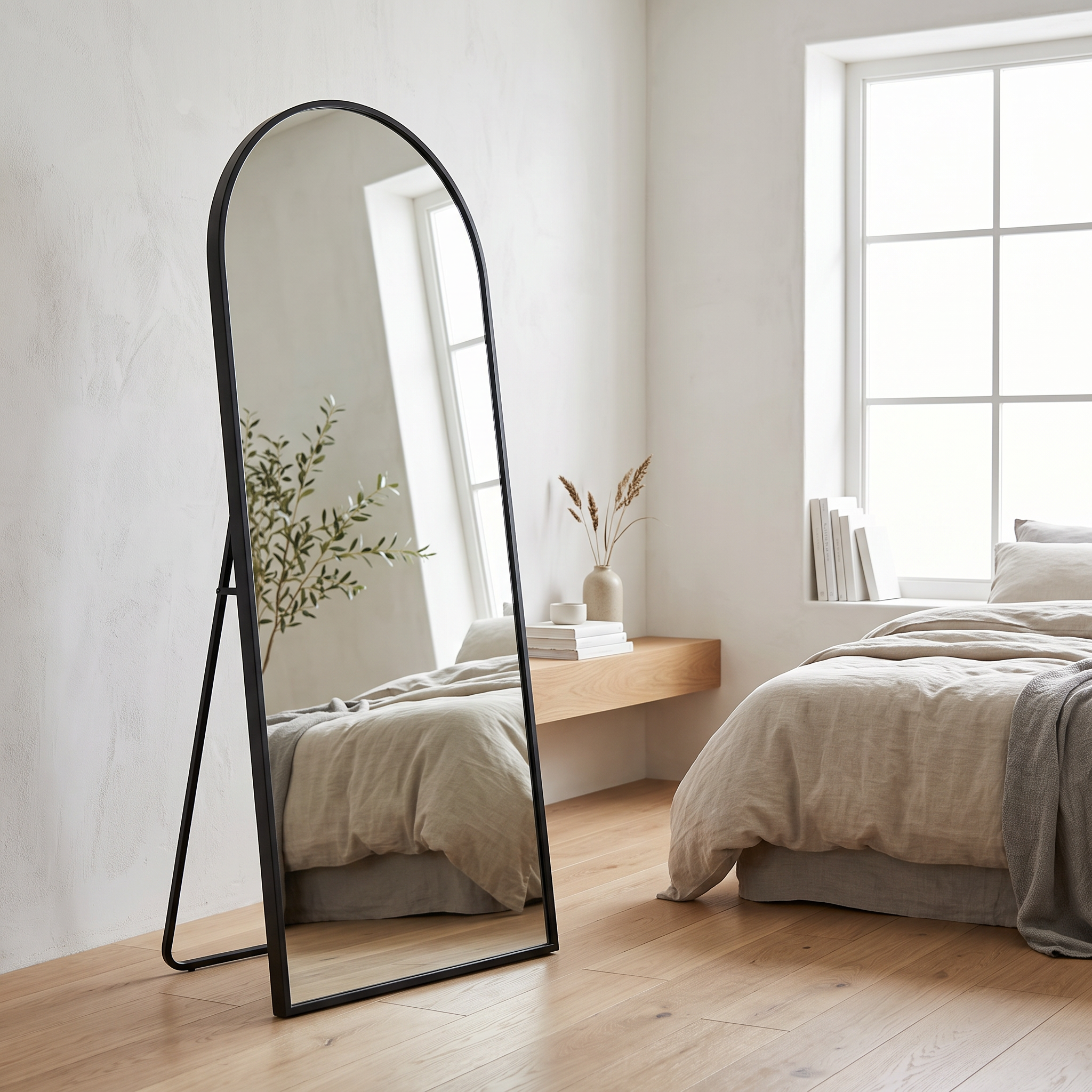 Vista Frame Floor Mirror - Black