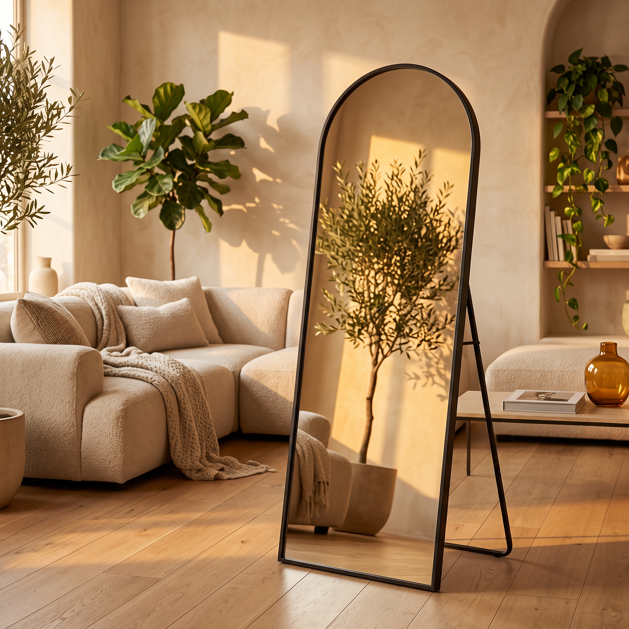 Vista Frame Floor Mirror - Black