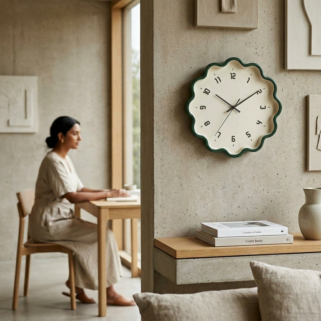The Scallop Retro Wall Clock