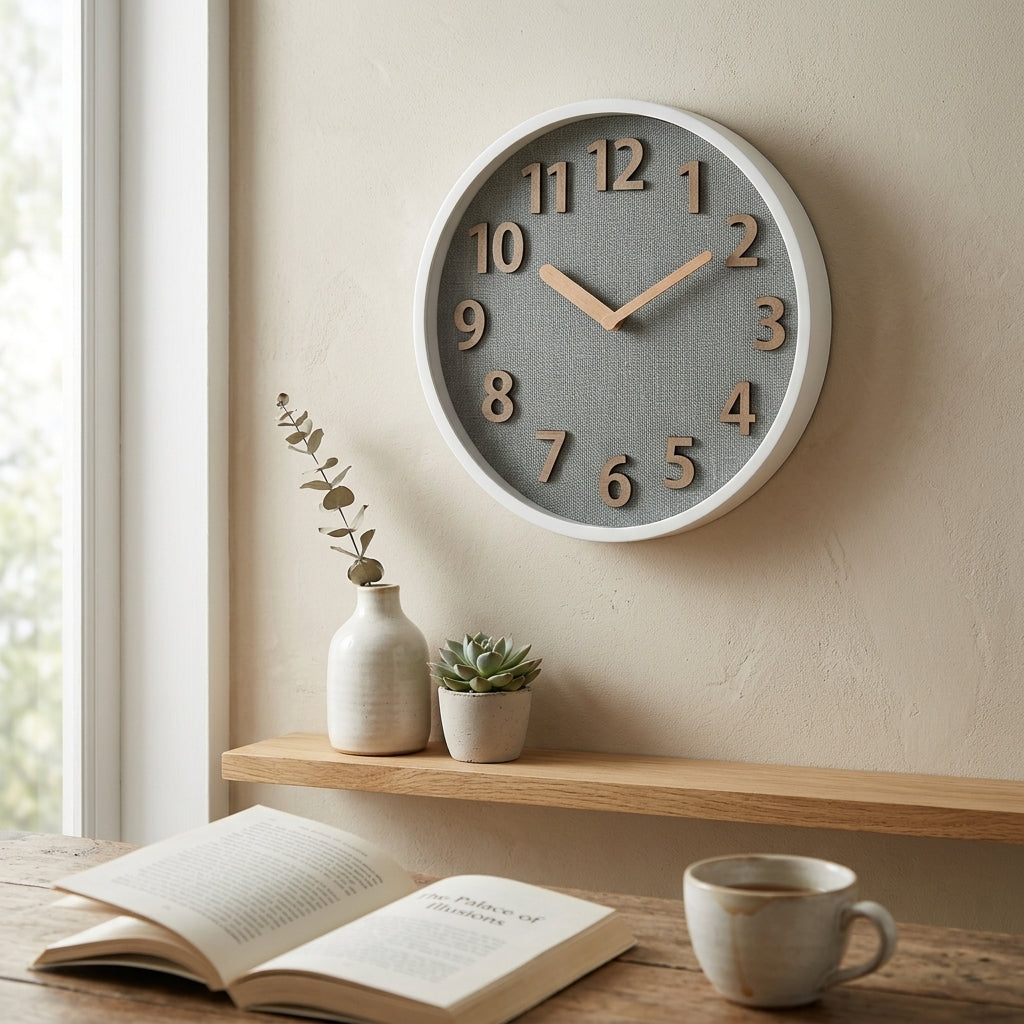 Fluted Minimalist Clock