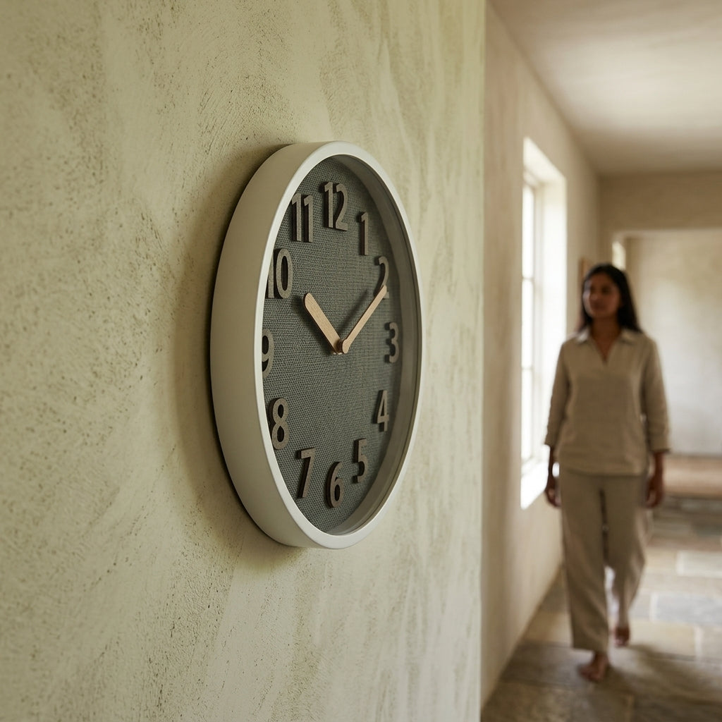 Fluted Minimalist Clock