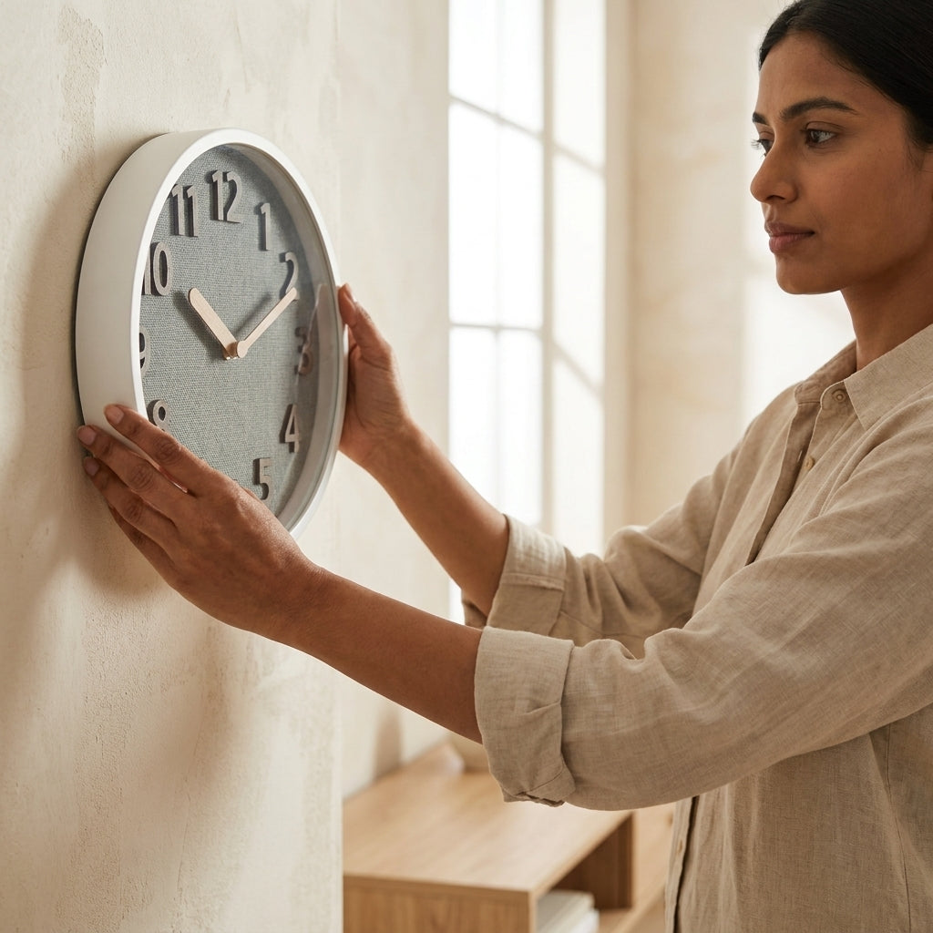 Fluted Minimalist Clock