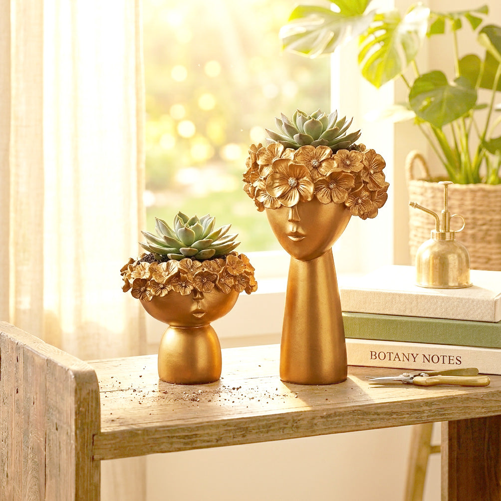 Surreal Faces Table Planters