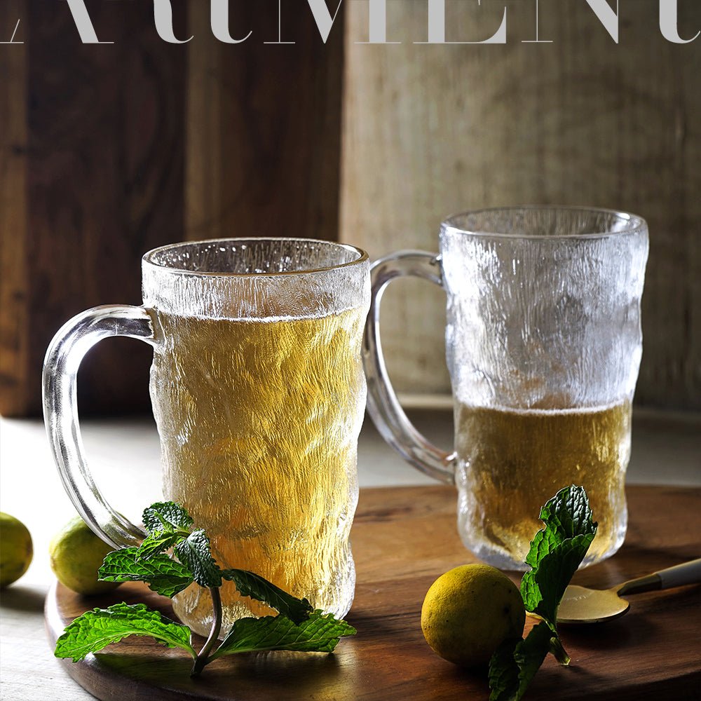 🎁 🎁 🎁 Impressionism Frosted Beer Mug Set - Set of 4 / Large